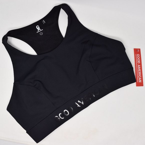 Good American Core Power Sports Bra sz 5 Black 2XL Gym Run Yoga Walk Athletic - Picture 1 of 10